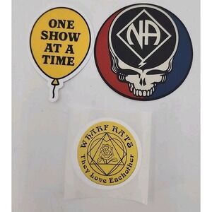 Wharf Rats Sticker Collection - 3 stickers Grateful Dead Deadheads Sober & Clean